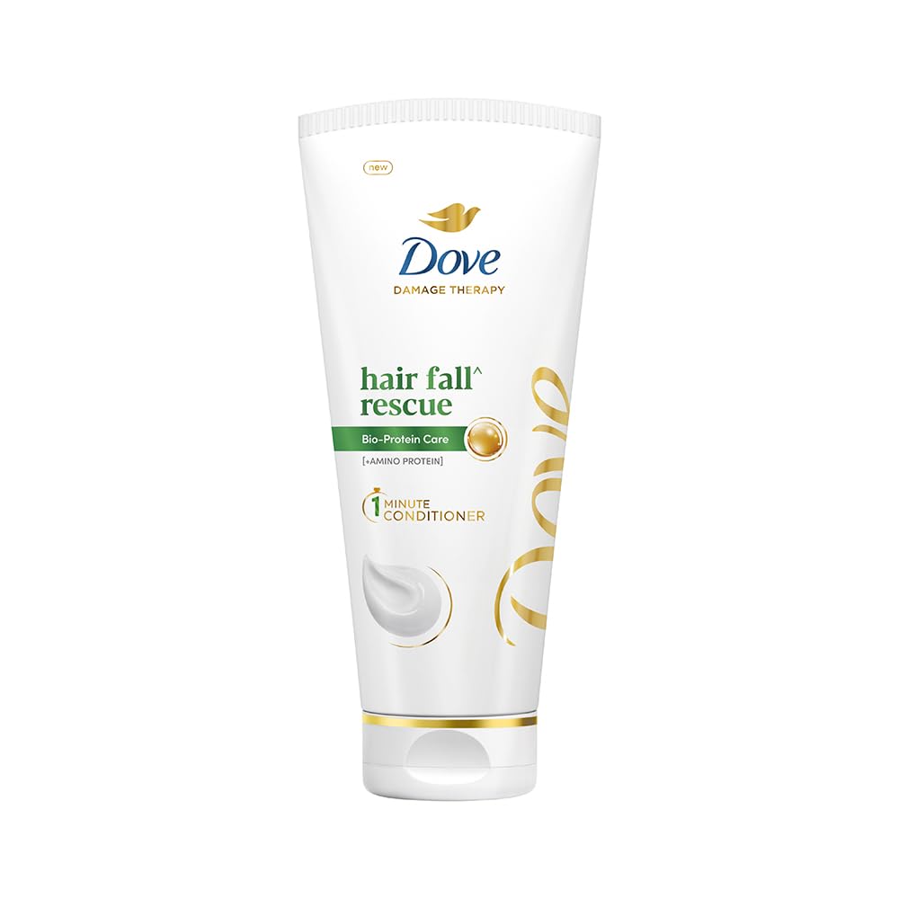 Dove Hair fall^ Rescue 1-min Conditioner with Bio-Protein Care and Amino Protein for weak and breakage prone hair,for upto 72 hours* of effortlessly detangled, stronger hair | 175ml.