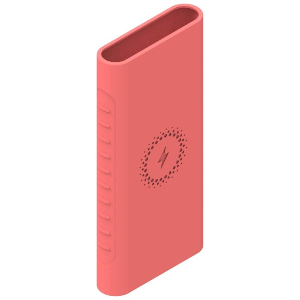 OBOE Silicone Soft Cover Case for Mi Power Bank 3i 10000 mAh/Mi Wireless Power Bank 10000 mAh Battery (Pink) [Power Bank NOT Included]