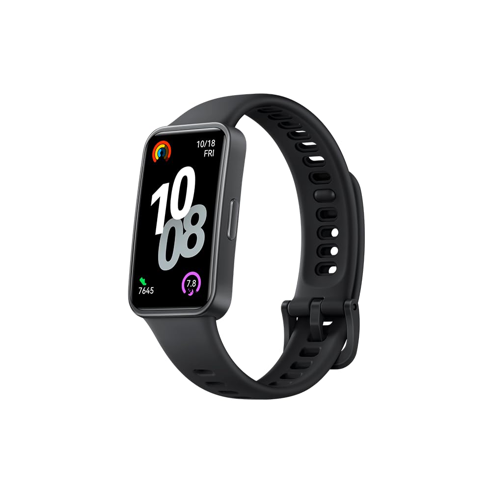 Huawei Band 10 Smartwatch with AI-Powered Fitness Monitoring, Pro-Level Sleep Analysis, Emotional Wellbeing Assistant,Streamlined Metallic Design,Fast Charging,iOS Android (Band 10, Strap Black)