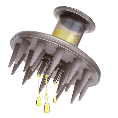 Jumix Hair Oil Applicator Scalp Massager – Silicone Bristles with Built-in Oil Dispenser for Hair Growth & Scalp Nourishment – Ideal for Oils, Serums, & Treatments