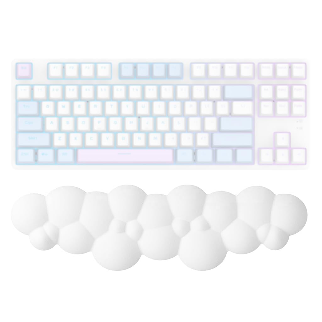 Verilux® Desktop Computer Typing Wrist Rest Keyboard Wrist Rest Fatigue Relief Arm Rest for Typing Non-Slip Base Wrist Rest Ergonomic Design Creative Bubble Memory Foam PU Wrist for Typing, Gaming