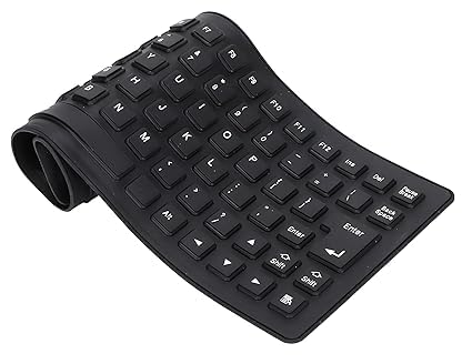 Clintick Portable Flexible Silicone Fordable Waterproof Wired USB Laptop & Tablet Keyboard