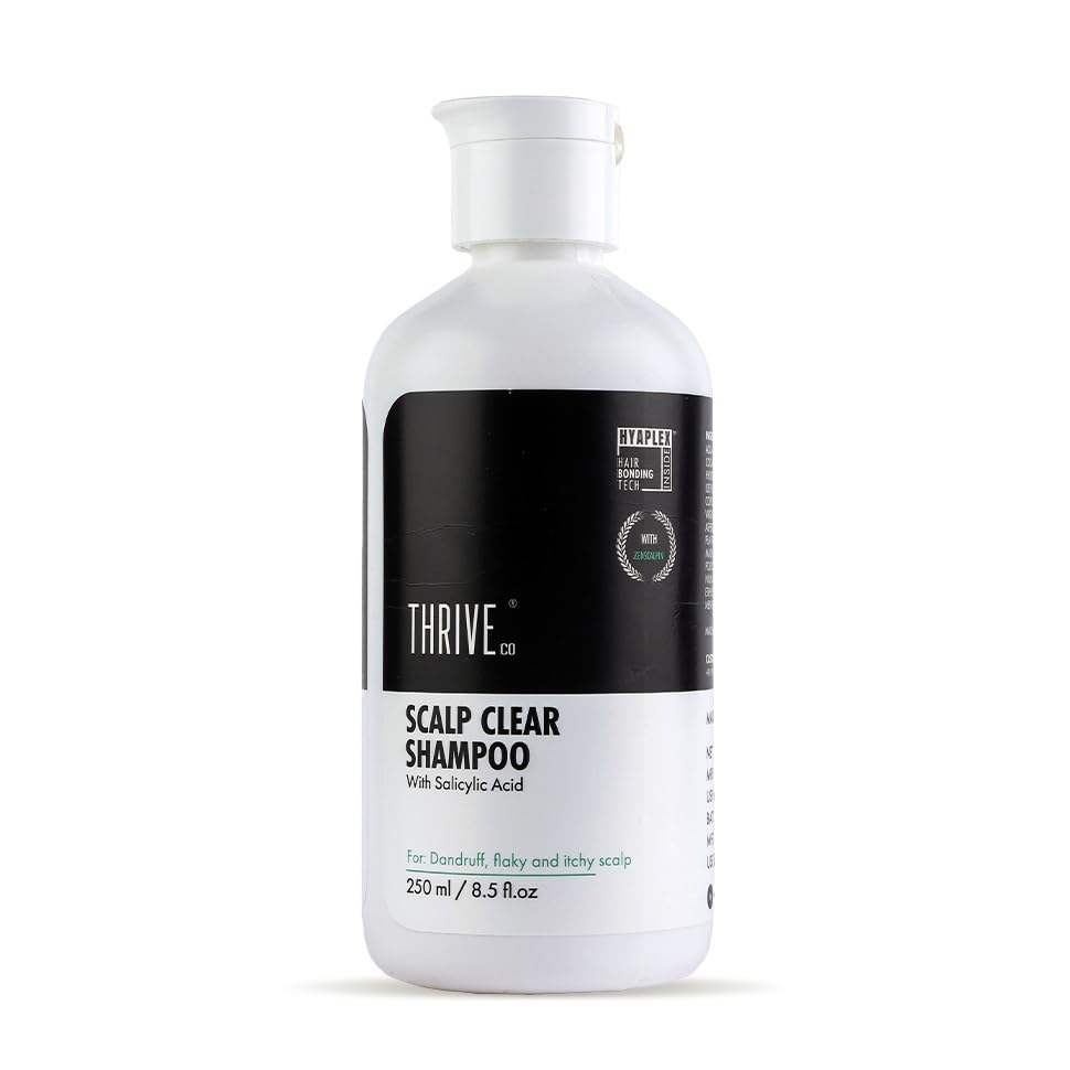 ThriveCo Scalp Clear Shampoo for Dandruff Control | Daily Use Shampoo With Zenscalpin™, Hyaplex™, Salicylic Acid | For Dandruff, Flaky & Itchy Scalp | For Men & Women | 250ml (250 ml)