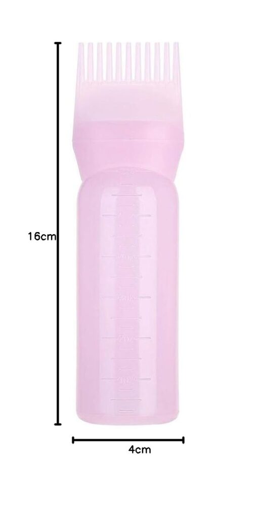 LUXURIA Plastic Hair Oil/Hair Dye Applicator Brush Bottles Styling Tool Hair Coloring 120 ML (Pink)