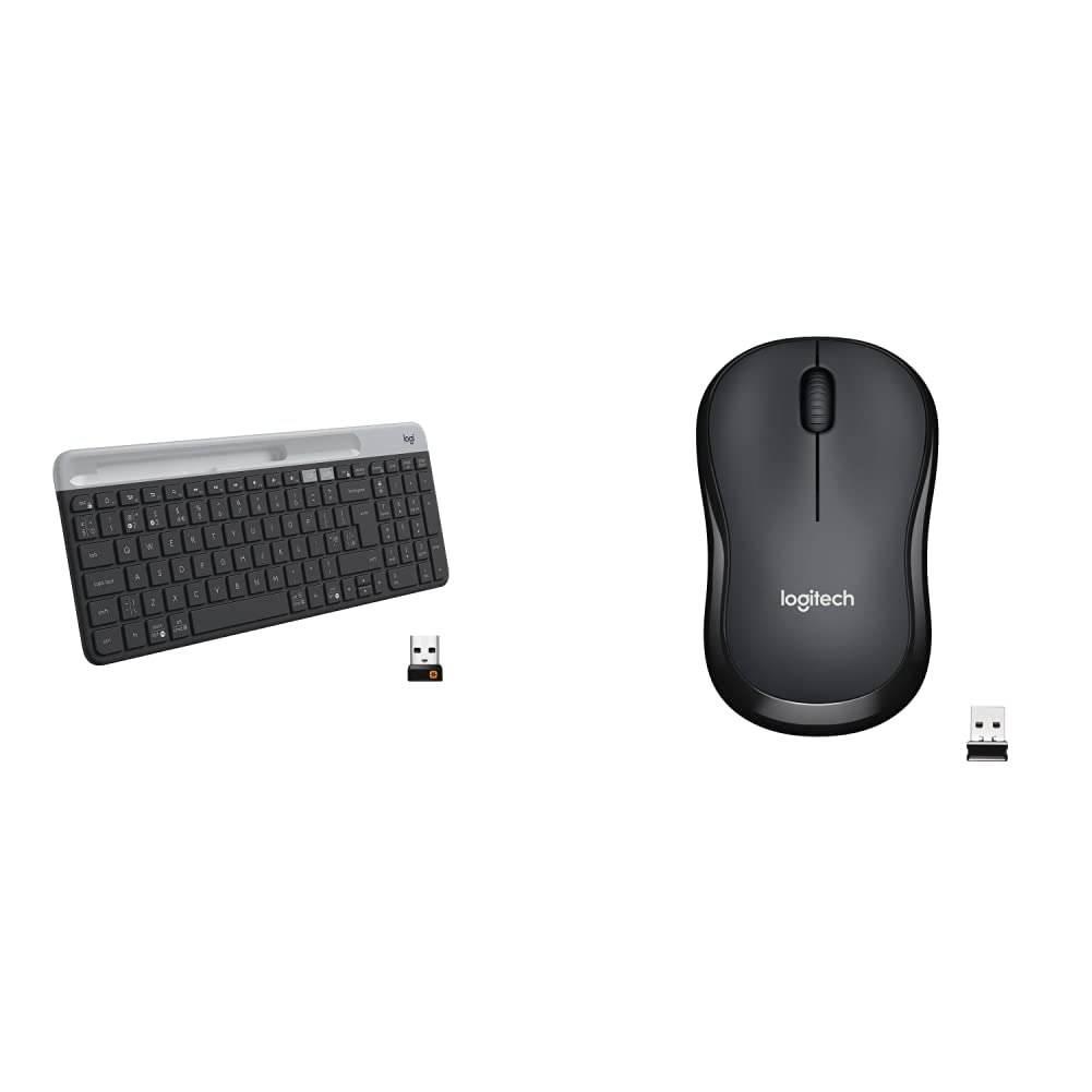 Logitech K580 Slim Multi-Device Wireless Keyboard Bluetooth/Receiver, Compact, Easy Switch, 24 Month