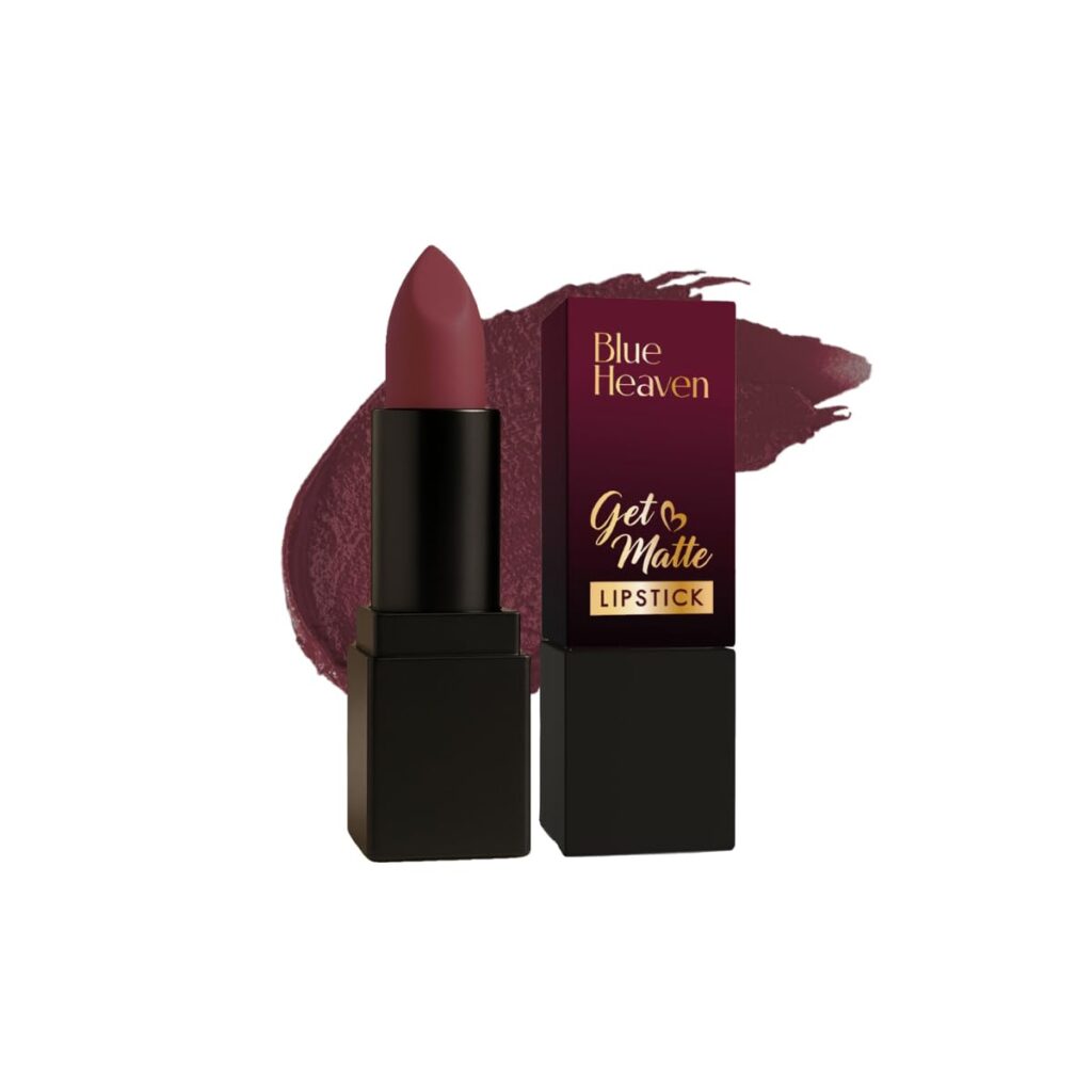 Blue Heaven Get Matte Lipstick | Soft Matte Finish and Lightweight Formula | Intense Pigment | Long-Lasting Lipsticks For Women | 202 | 4GM