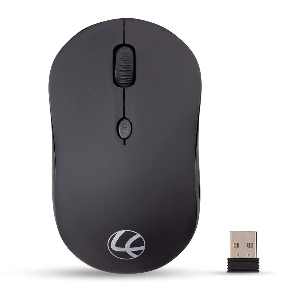 Lapcare Safari 006 Wireless Bluetooth Mouse, with Bluetooth 5.0 & 2.4 Ghz Dual Wireless Connectivity, 1600 DPI, Compatible with Laptop, MacBook, PC