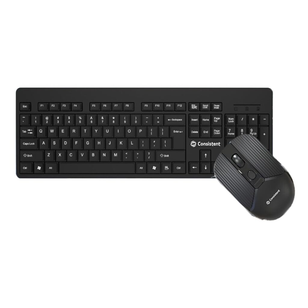 Consistent Voice Wireless Keyboard and Mouse (CMW401) Keyboard 2.4 GHz & Bluetooth 5.0 Connectivity, Noiseless Experience, Compact Size, Shortcut Keys Function.