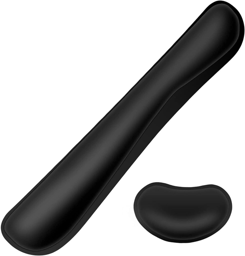 Storite Wrist Rest Pad, Mouse Wrist Cushion Support Set for Office, Computer, Laptop, Mac; Memory Foam, Comfortable, Lightweight for Easy Typing Pain Relief - Black