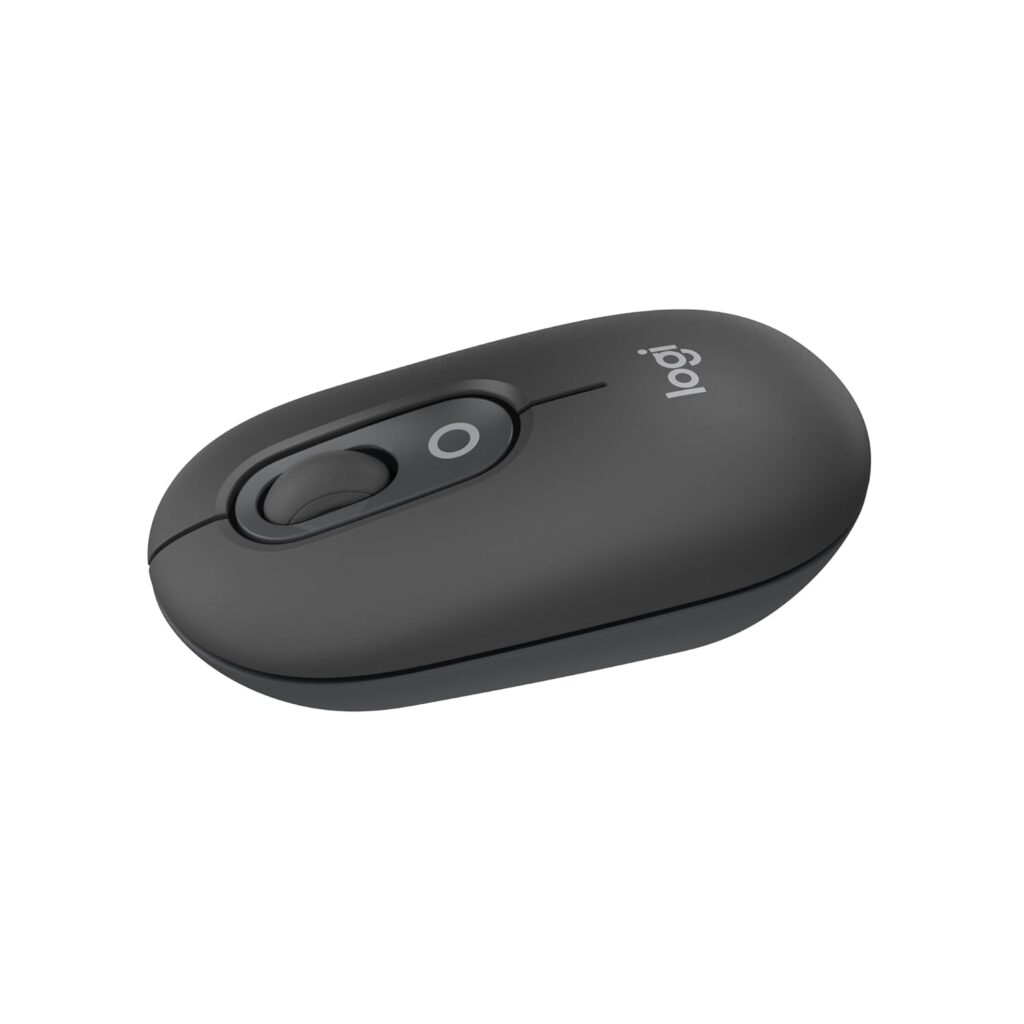 Logitech POP ICON Mouse, Compact and Portable Wireless Bluetooth Mouse with Programmable Buttons and Quiet Clicks, Easy-Switch Between up to 3 Devices, Laptop, Tablet, PC - Graphite