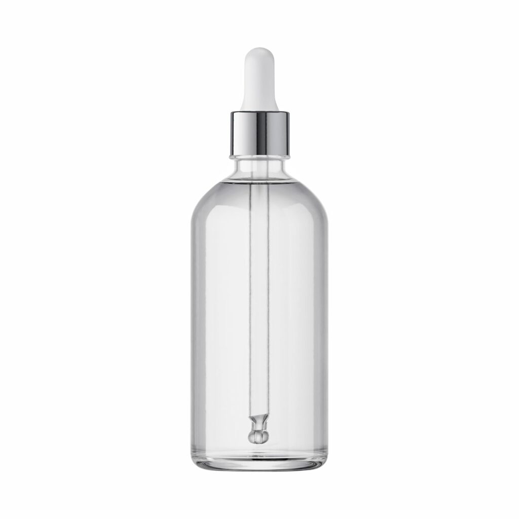 PACKCESS 100ml Clear/Transparent Glass Dropper Bottle With Silver Dropper, Refillable, Reusable For Essential Oils, Blends, DIY Face Oil, Serums & Perfumes Set of 1