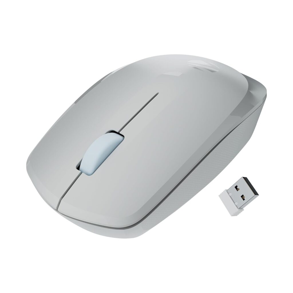 ZEBRONICS Wireless Mouse, 2.4GHz, 3200 DPI, 3 Buttons, Comfortable & Ergonomic, USB Nano Receiver, Power-Saving Mode, Works on Most Surfaces, for Mac | Laptop | Computer (Freego, Grey)