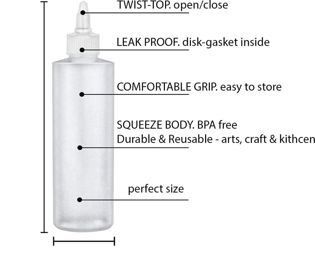 PrismaPac Twist Top Applicator Bottle, Refillable Empty Container for Oil, Serum, Shampoo & Medicine | Scalp & Hair Root DIY Care, Leak-Proof & Travel-Friendly - 100ml (Transparent, Pack of 1)