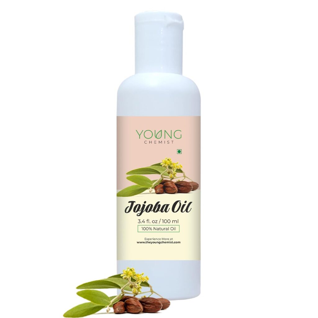Young Chemist Natural Jojoba Oil for Face Massage - 100ml, Enhances Hair Growth, Skin Health, Nail Strength, and Lip Hydration