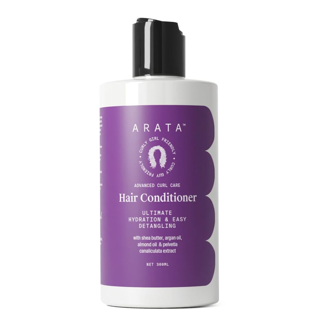 Arata Advanced Curl Care Hair Conditioner (300 Ml) | Rinse-Out Conditioner With Shea Butter, Argan Oil, Almond Oil & Pelvetia Canaliculata | Ultimate Hydration & Easy Detangling,1 Count