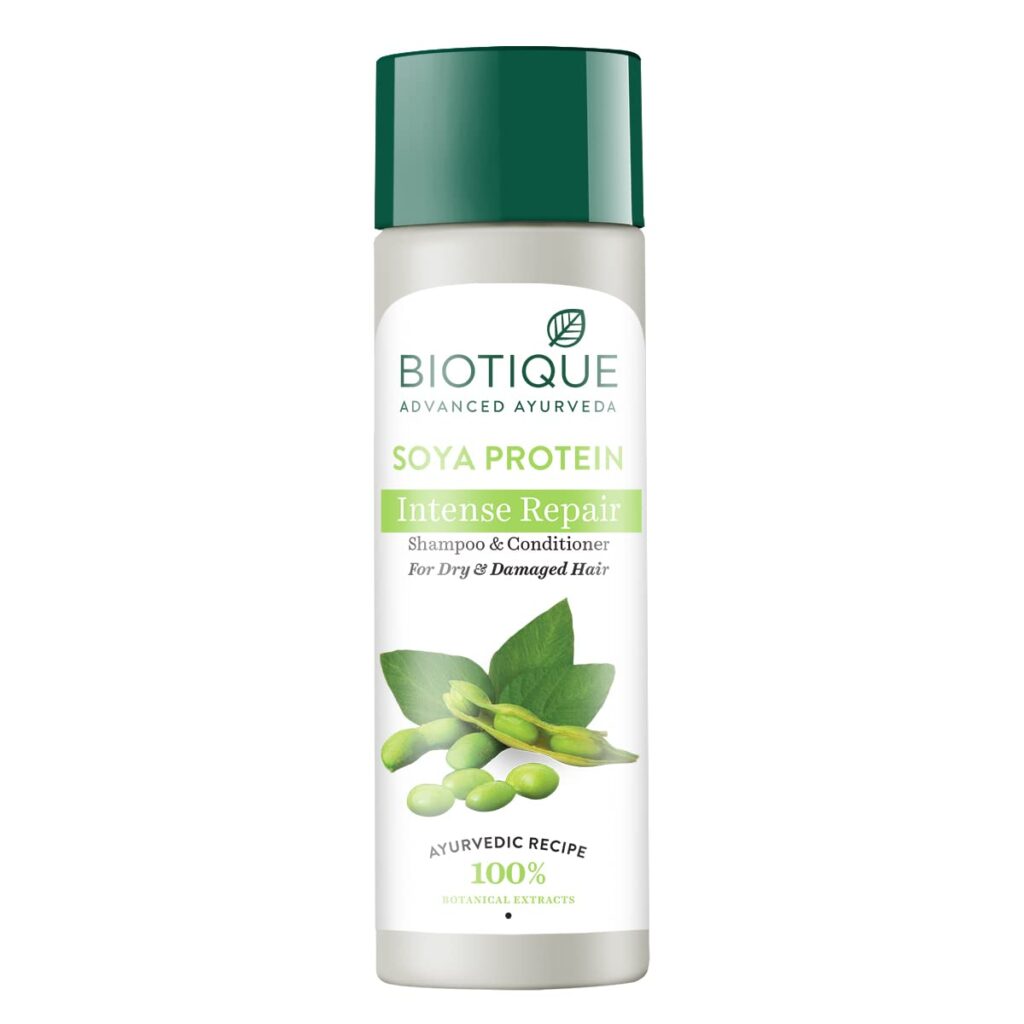 Biotique Bio Soya Protein Fresh Nourishing Shampoo & conditioner | Repairs Dry and Damaged Hair |Maintains pH Balance |Promotes Healthy Shiny Hair| Prevents Color Fading | All Skin Types | 190ml