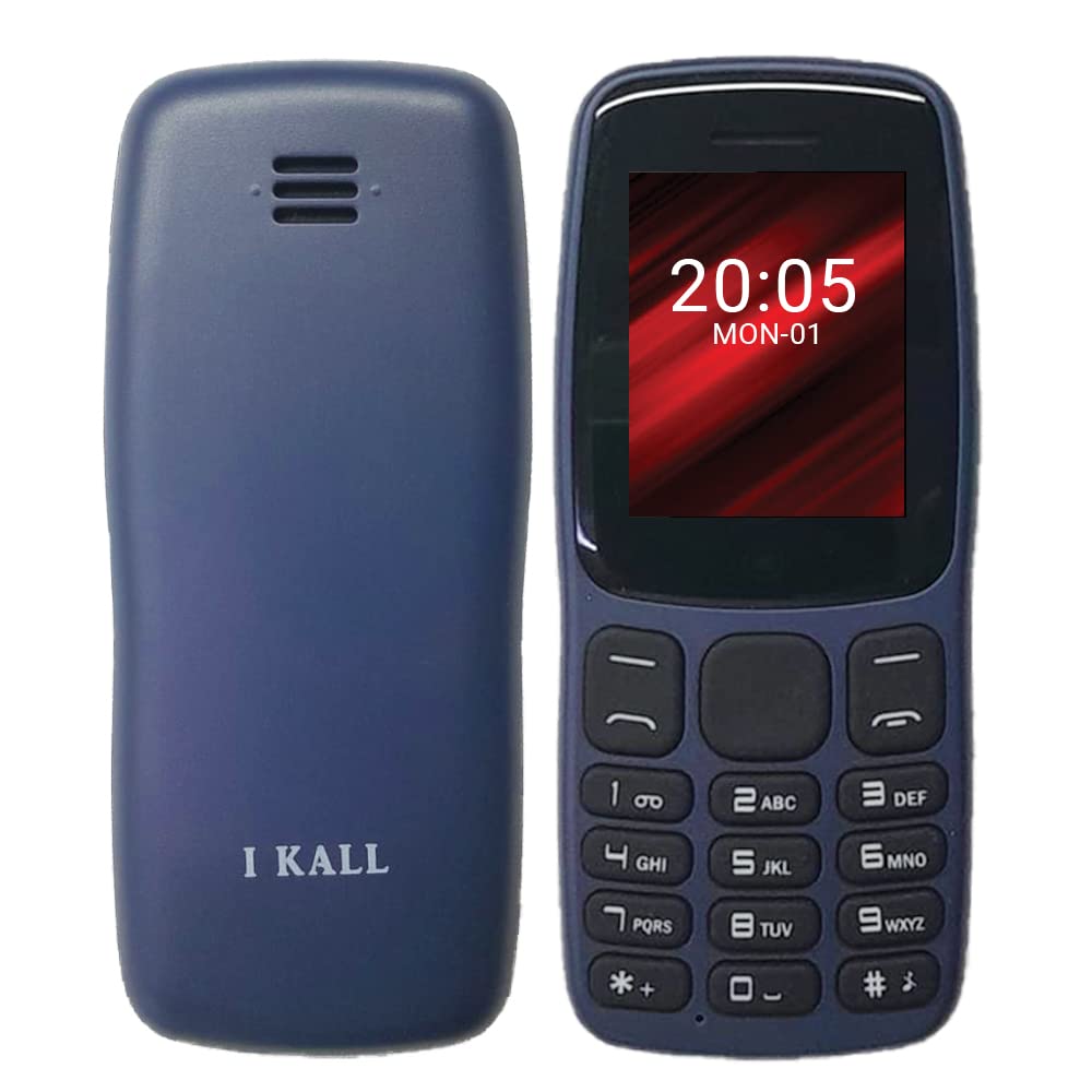 IKALL K14 1.8" Dual Sim Keypad Mobile Phone | 1000mAh Battery, Expandable Memory | FM Radio, Music Player | Durable Keypad | Blue