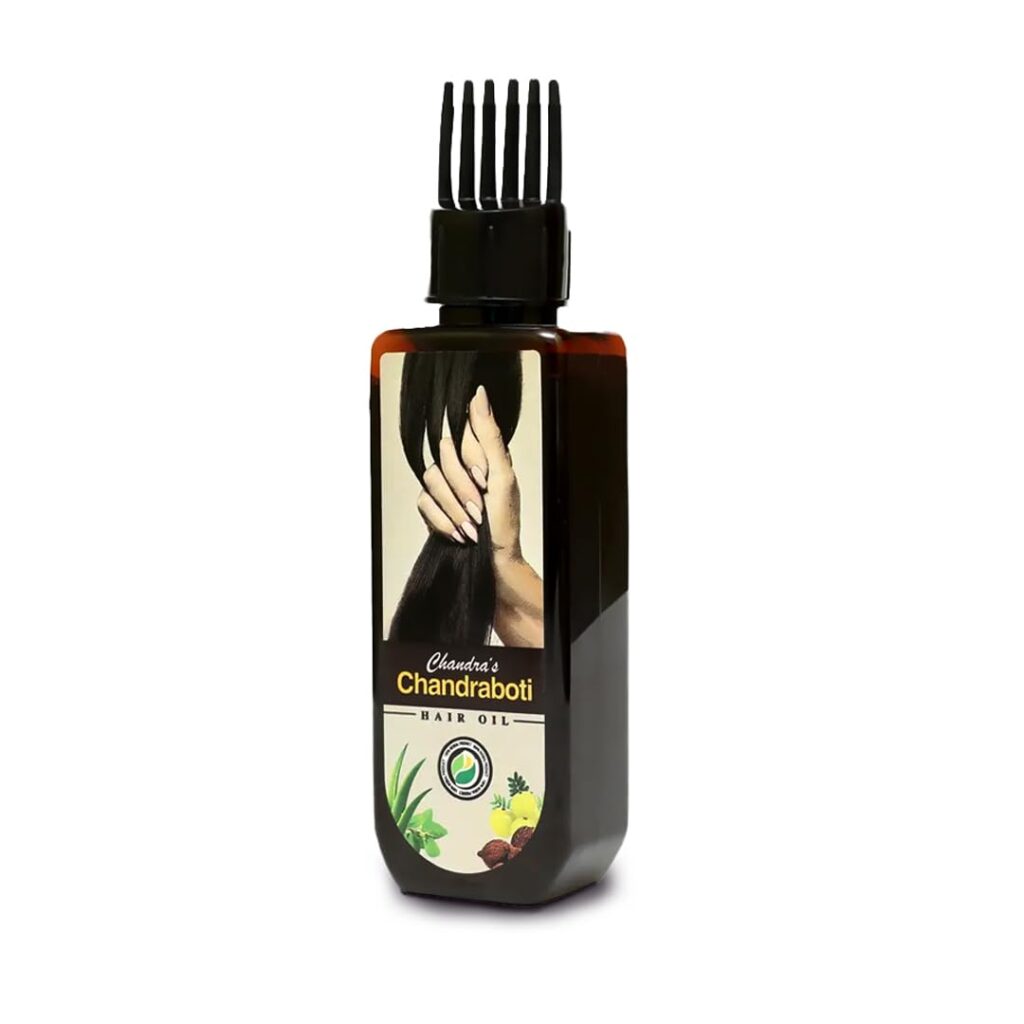 Chandraboti Hair Oil(100 ml) | Stimulate Hair Regrowth & Control Hair Fall | Deep Nourishment & Scalp Care | Comb Applicator for Easy Application |