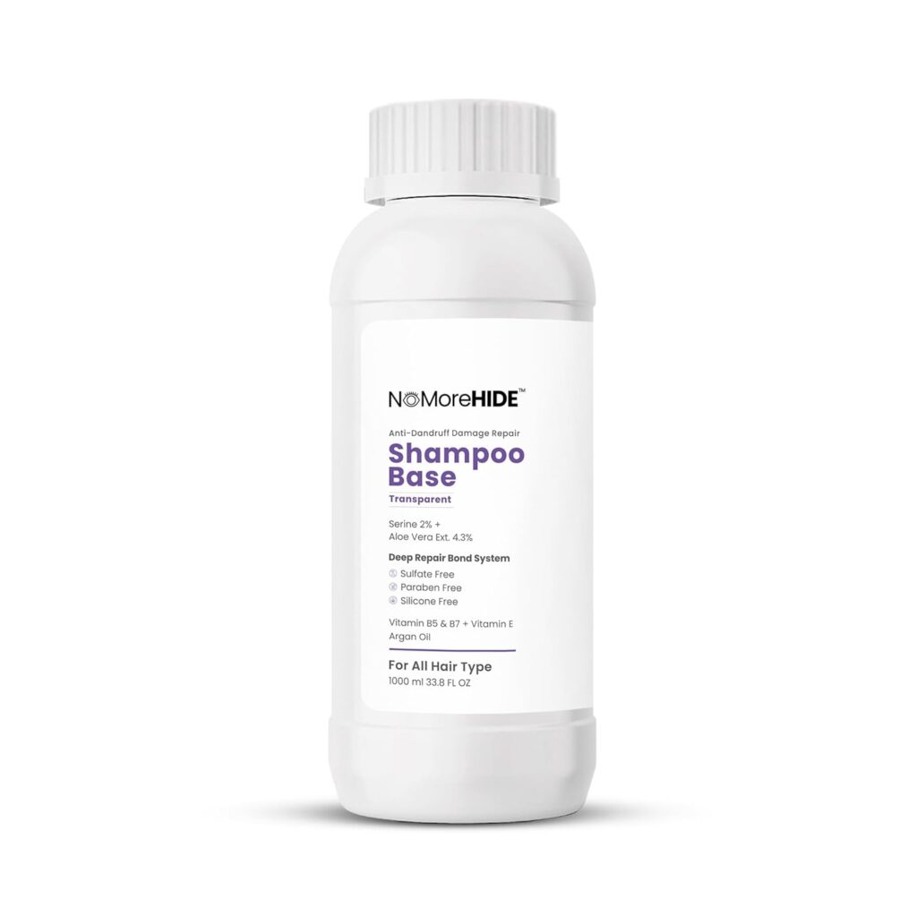 NoMoreHIDE Shampoo Base – Sulfate-Free, Paraben-Free, Silicone Free | pH Balanced | DIY Hair Care | Natural Organic Shampoo Base 1000 ML