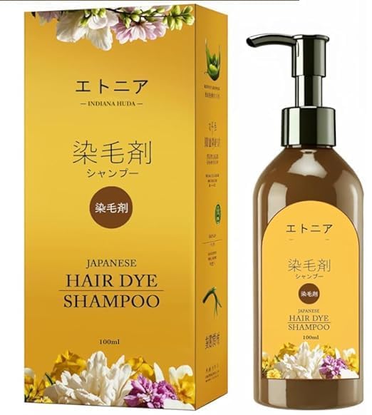 Kruthu Enterprise Japanese Hair Dye Shampoo Long Lasting Natural HairDye for Man & Women, Japanese Natural & Hair Colour Shampoo for Women Black Home HairColor Solution - 300ml