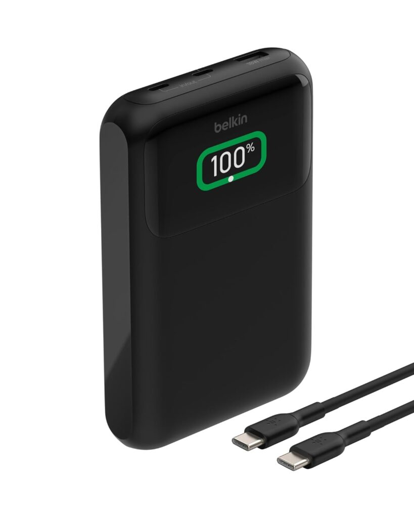 Belkin Power Bank 65W 20000 mAh|Mobile & Laptop Power Bank|2 USB-C PD Port|Compatible for Lenovo,HP,Dell,Microsoft,MacBook,iPhone,iPad,Samsung Galaxy,Google & More|2 Years Warranty,Black