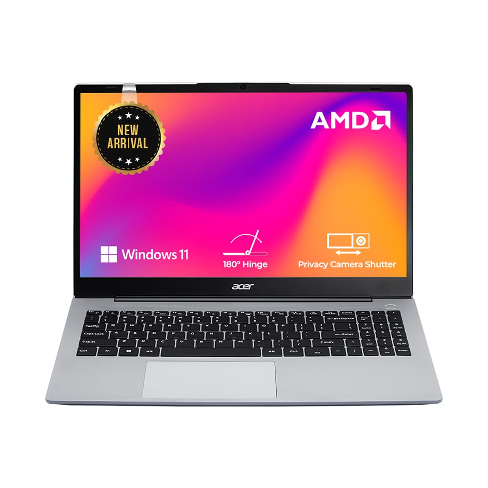 Acer Aspire, AMD Ryzen 7-7730U, 16GB RAM, 1TB SSD, Full HD 15.6"/39.62cm, Windows 11 Home, Pure Silver, 1.79KG, AS15-42, WiFi 6, AMD Graphics, Backlit Keyboard, 55Wh Battery Laptop