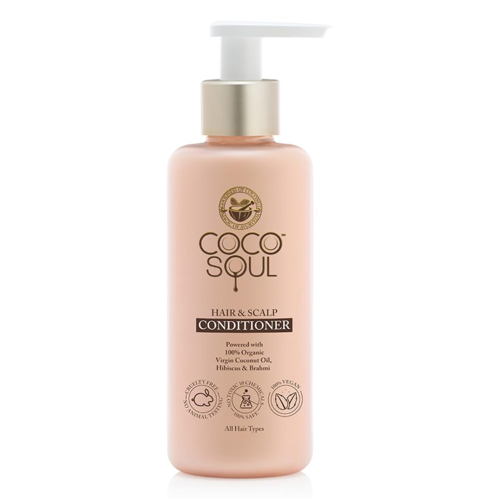Coco Soul Hair + Scalp Conditioner with Coconut & Ayurveda For Frizz-Free | Shiny | Strong & Silky Hair Paraben & Sulphate Free | 200ml