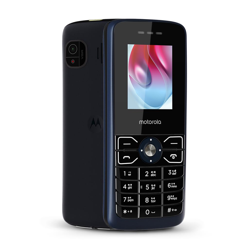 Motorola All-New A50 Dual Sim keypad Phone (with Voice Feature) | 1750 mAh Powerful Battery | 2 Years Replacement Warrenty| Rear Camera (Dark Blue)