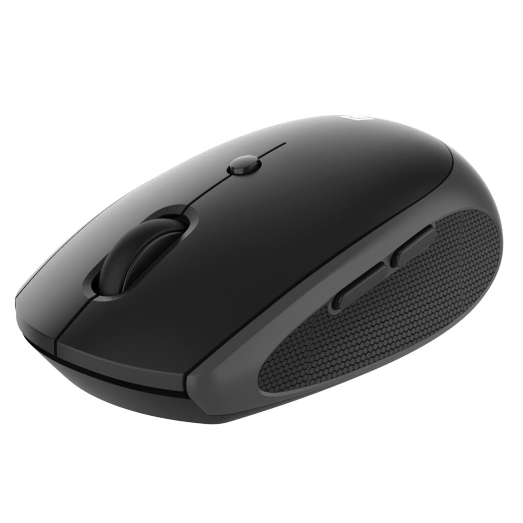 Portronics Toad 30 Wireless Mouse with 2.4 GHz Connectivity, USB Receiver, 6 Buttons, Adjustable DPI, Silicon Grip & Ergonomic Design for PC, Laptop, Mac (Black)