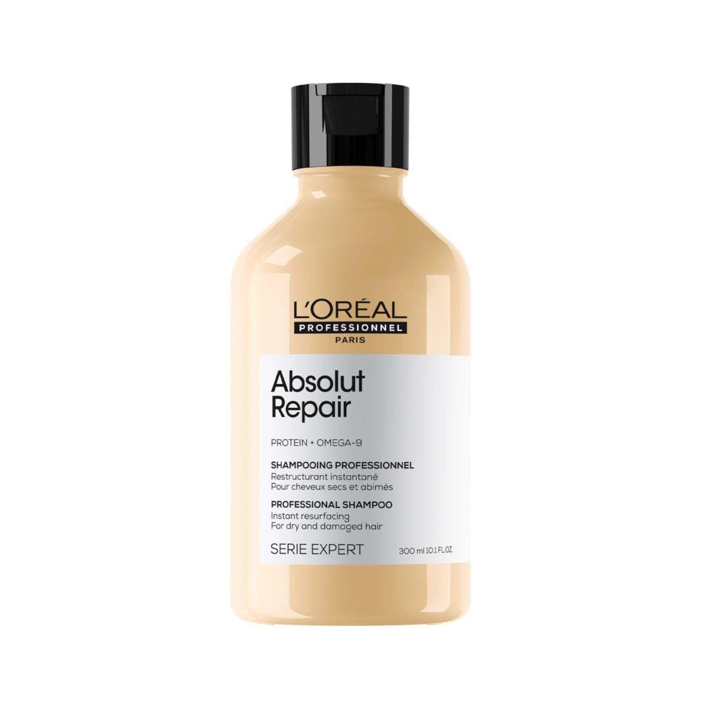 L'Oréal Professionnel Absolut Repair Shampoo for Dry & Damaged Hair - 300ml | Professional shampoo for Strengthening and Repairing Hair, With Protein & Omega-9, For Men & Women