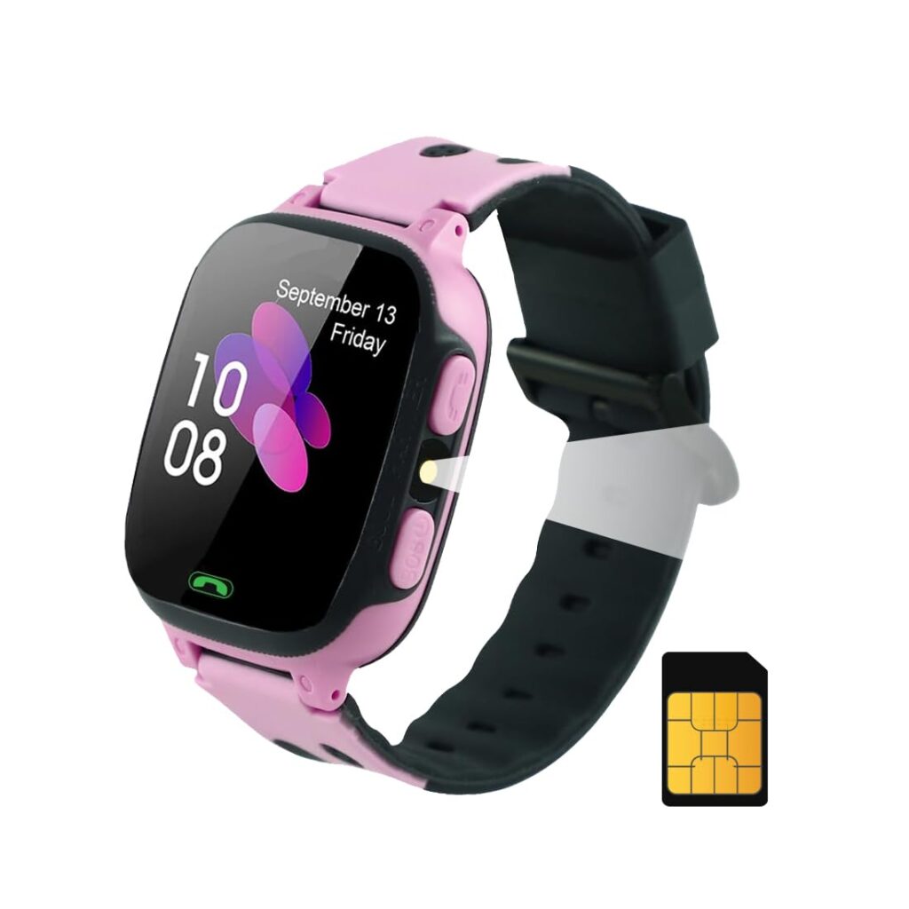 sekyo S2 Pro Kids SmartWatch for Boys & Girls | Calling Smart Watch for Kids with Location Tracking, Camera, SOS, Safe Zone, School Mode | 4G/5G Sim Card Support | Full App Control, Long Battery -Pink