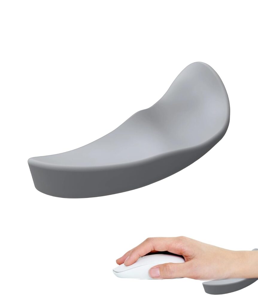 Mouse Wrist Support, Ergonomic Wrist Rest for Mouse and Keyboard, Comfortable Wrist Pad for Office, Gaming, and Home Use, 10x3.5x1.5 cm