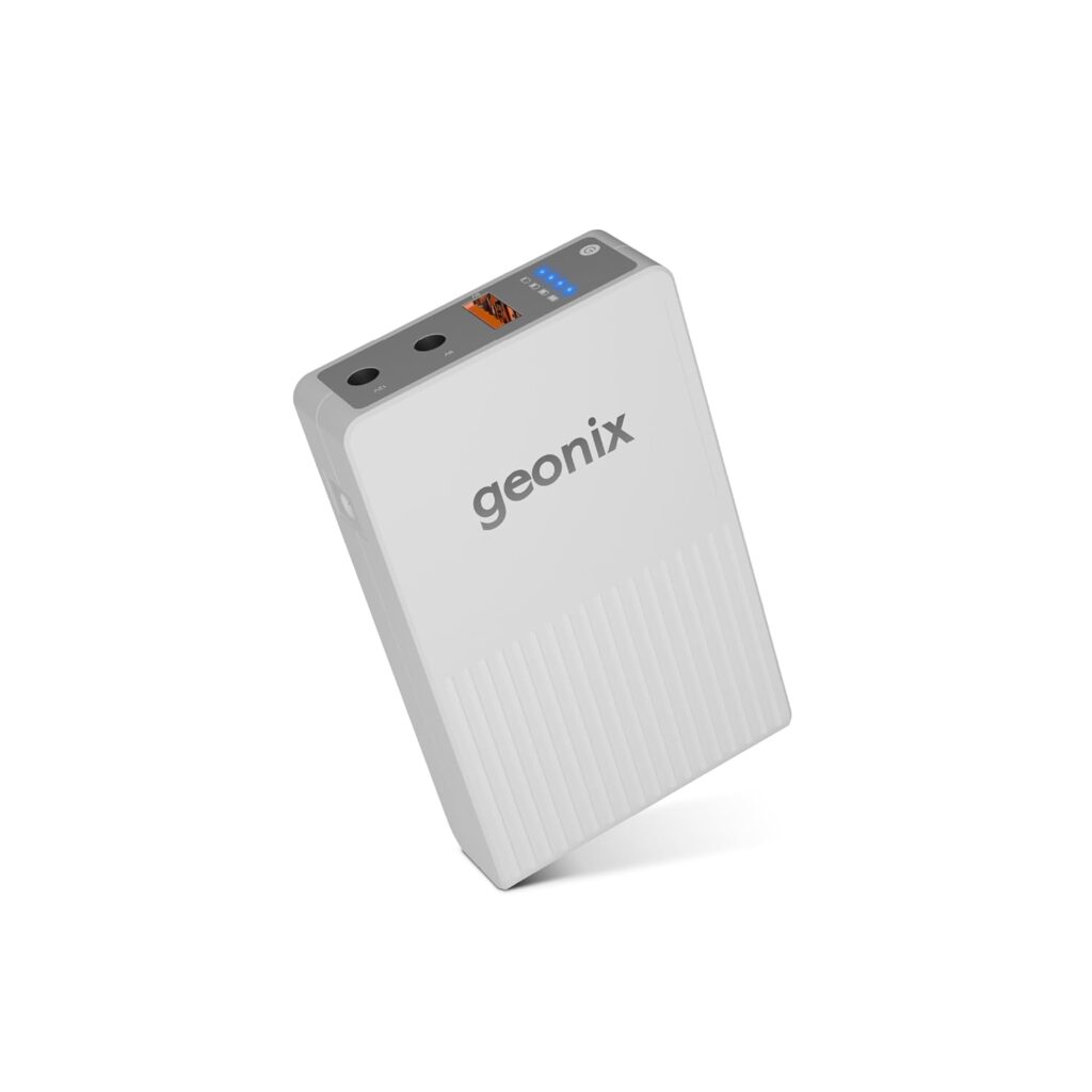 GEONIX Trot R7 Mini UPS Power Bank|Backup Upto 6 Hours|2x2000 mAh Battery|Supports 12V/2A,9V/2A,5V/2A Output|Power Backup for Wi-Fi Routers,CCTV Camera,Set-Top Box,Cordless Phone,Modem USB(White)