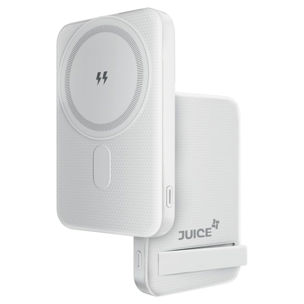 JUICE OJP1001-10000 mAh Magnetic 15W Wireless Output Magsafe Power Bank | 22.5 Wired Output Compatible with iPhone 12 & Above | Type-C Input/Output (White)…