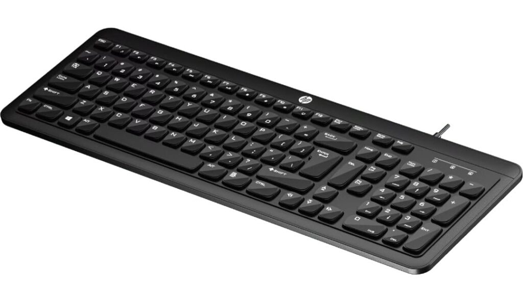 HP Wired Keyboard K160, Desktop & Laptop Compatible, Gaming Keyboard, Black