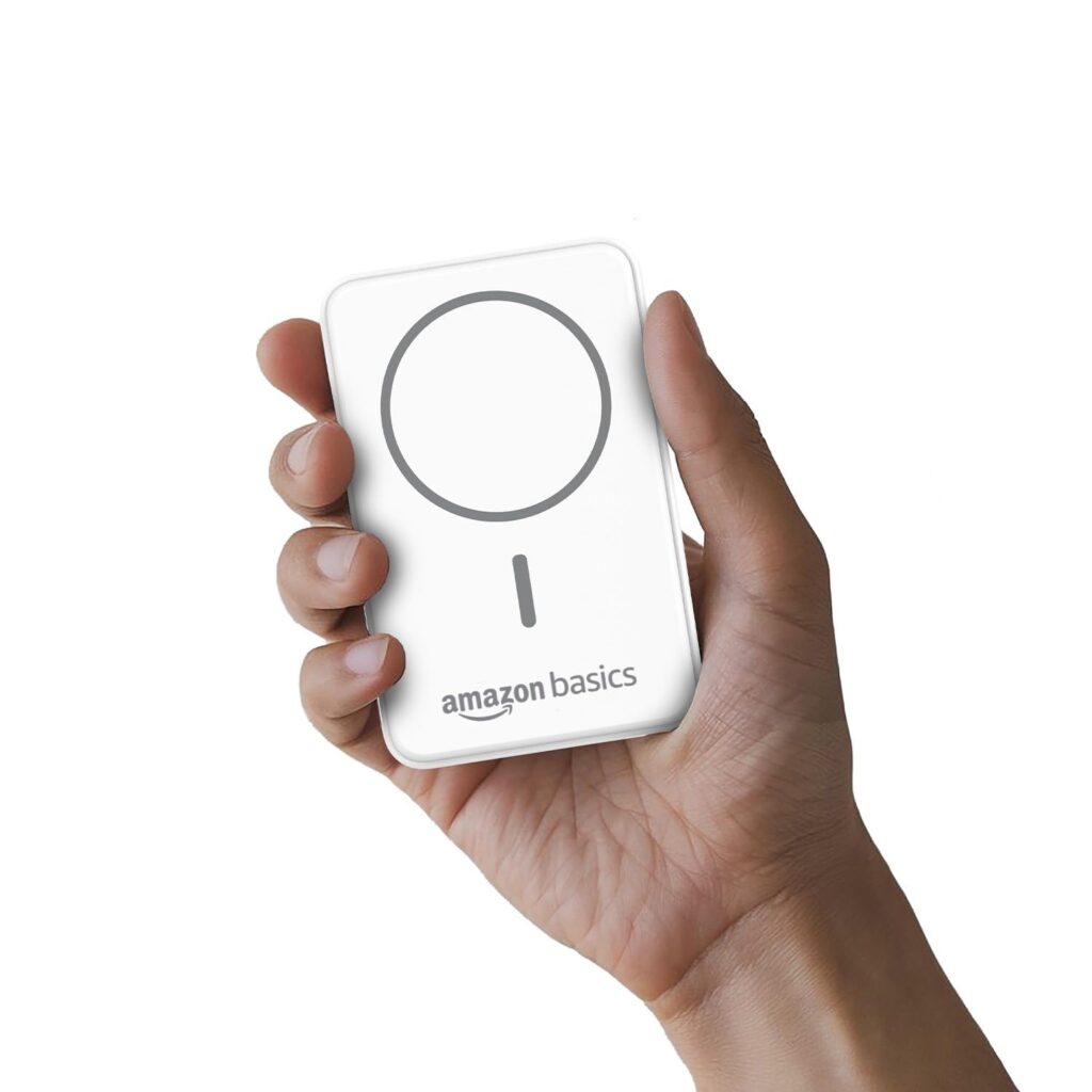 Amazon Basics 10000mAh 20W Fast Charging Power Bank and 15W Wireless Output | Type C Power Delivery (Input & Output) Quick Charge| Two Way Fast Charge | Made in India (White)