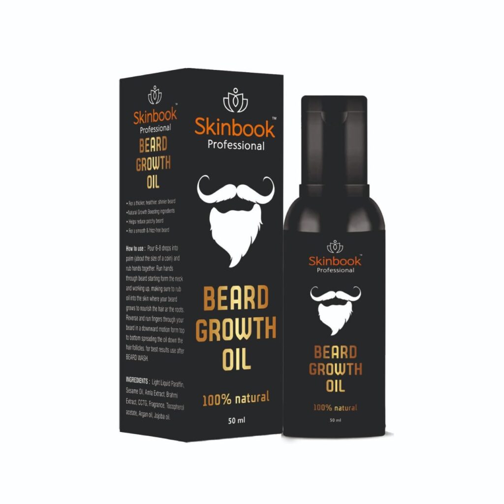 SkinBook Professional Long-Lasting Moisturization Beard Growth Oil Combo Pack For Men's (50 ML) Pack of 2 (50 * 2 = 100ML)