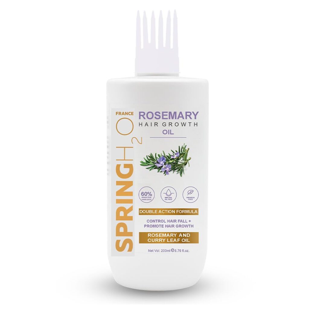 SPRING H2O Rosemary Hair Oil – Promotes Thicker Hair | Nourishes, Strengthens Roots | 100% Natural Rosemary Oils Hair Fall Control – 200ml