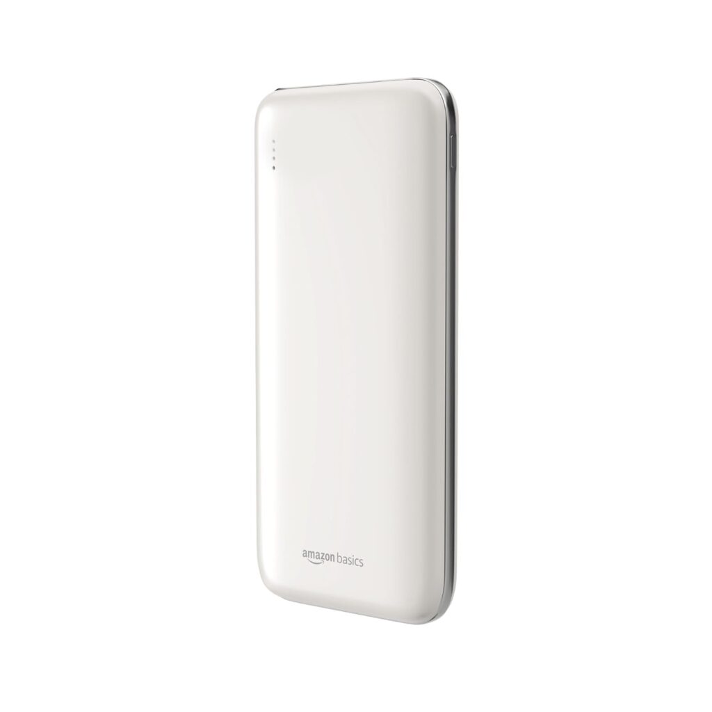 Amazon Basics 10000 mAh 22.5W Ultra Fast Charging Power Bank | Type C Power Delivery (Input & Output) | Quick Charge | Two-Way Fast Charging (White)