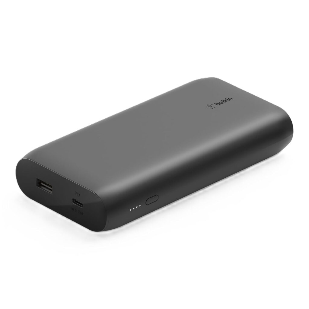Belkin 30W 20000mAh Power Bank | Super Fast Charging USB | Portable Charger for iPhone 16, iPad Pro, Samsung Galaxy S25, Google Pixel and More | 2 Years Warranty | Black