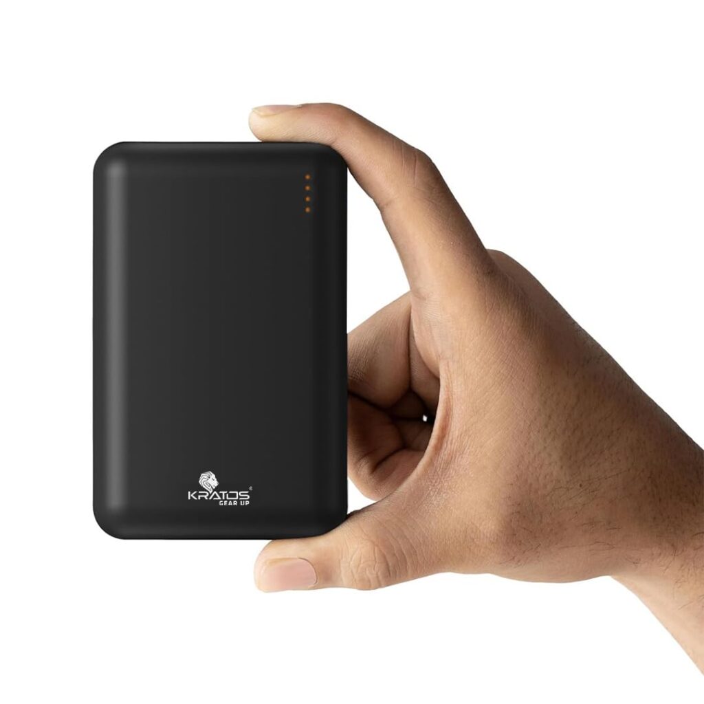 Kratos 20000 mAh Premium Nano Power Bank | Two-Way 22.5W Super Fast Charging | Slim |Pocket Size| Dual Type C Power Delivery (PD) Output + 1 USB Output for Quick Charge (Black) -USB Type C