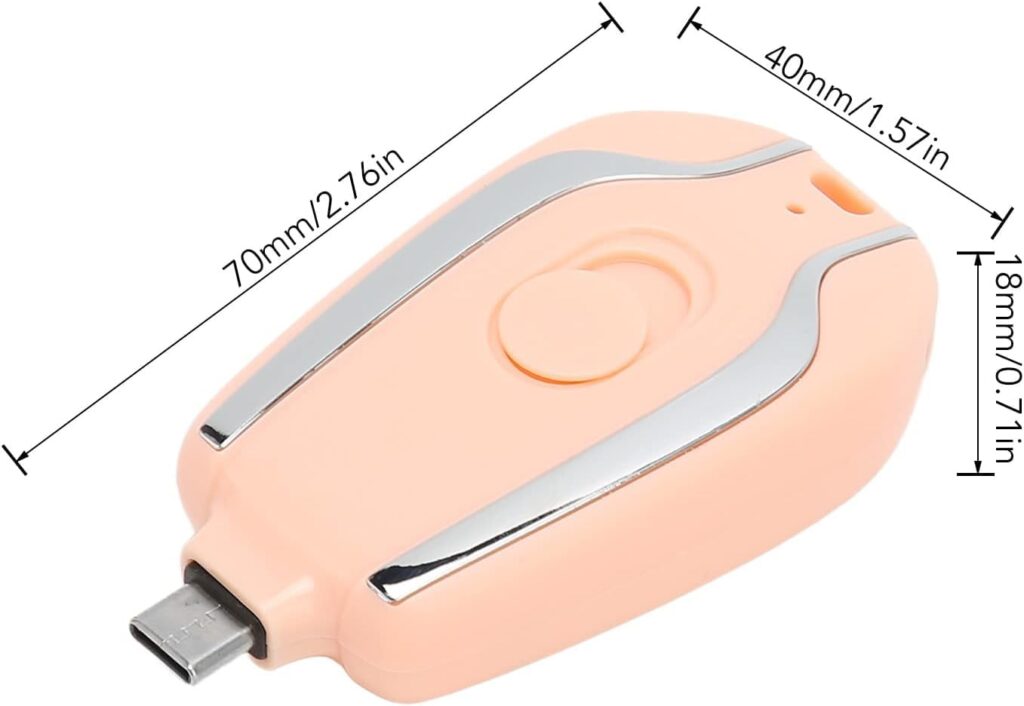 RADHERAJ tay Powered Anywhere: Introducing The Mini Power Emergency Pod - Your Portable 1500Mah Keychain Charger with Overcharging Protection