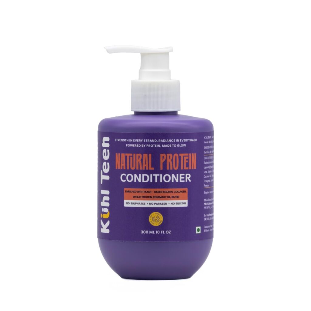 Kühl Teen Natural Protein Conditioner | For Weak, Damaged, Treated Hair | With Plant Keratin, Collagen, Biotin, Wheat Protein, Moringa & Rosemary Oil | Teen Daily Use | Hair Repair & Strength | 300ml