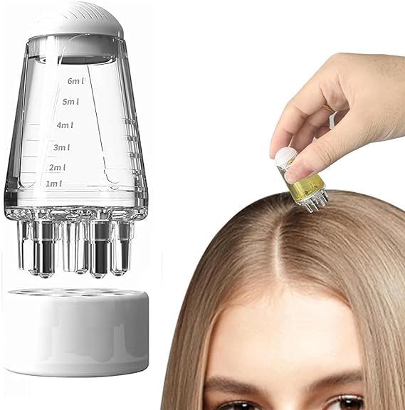 Sajag Scalp Applicator Comb, Portable Liquid Guide Comb, Hair Essential Oil Rollerball Massage Comb, Hair Oil Applicator Bottle(PACK OF 1) (10ml)