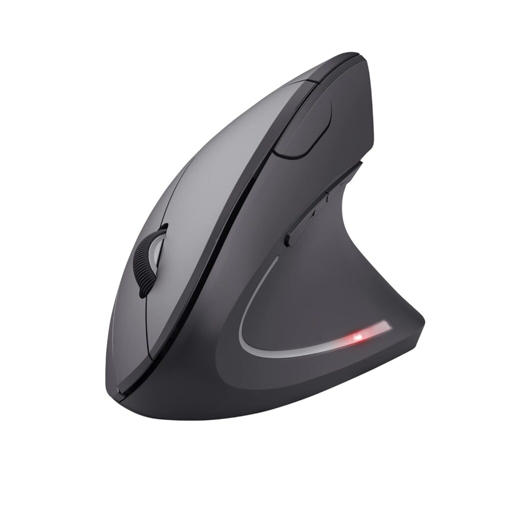 RyzCare Rechargeable 2.4ghz Wireless Vertical Ergonomic Mouse Optical Mouse 6 Buttons and Portable Office Gaming Cordless Mice with A USB Receiver for Pc Computer Laptop for Right Hand