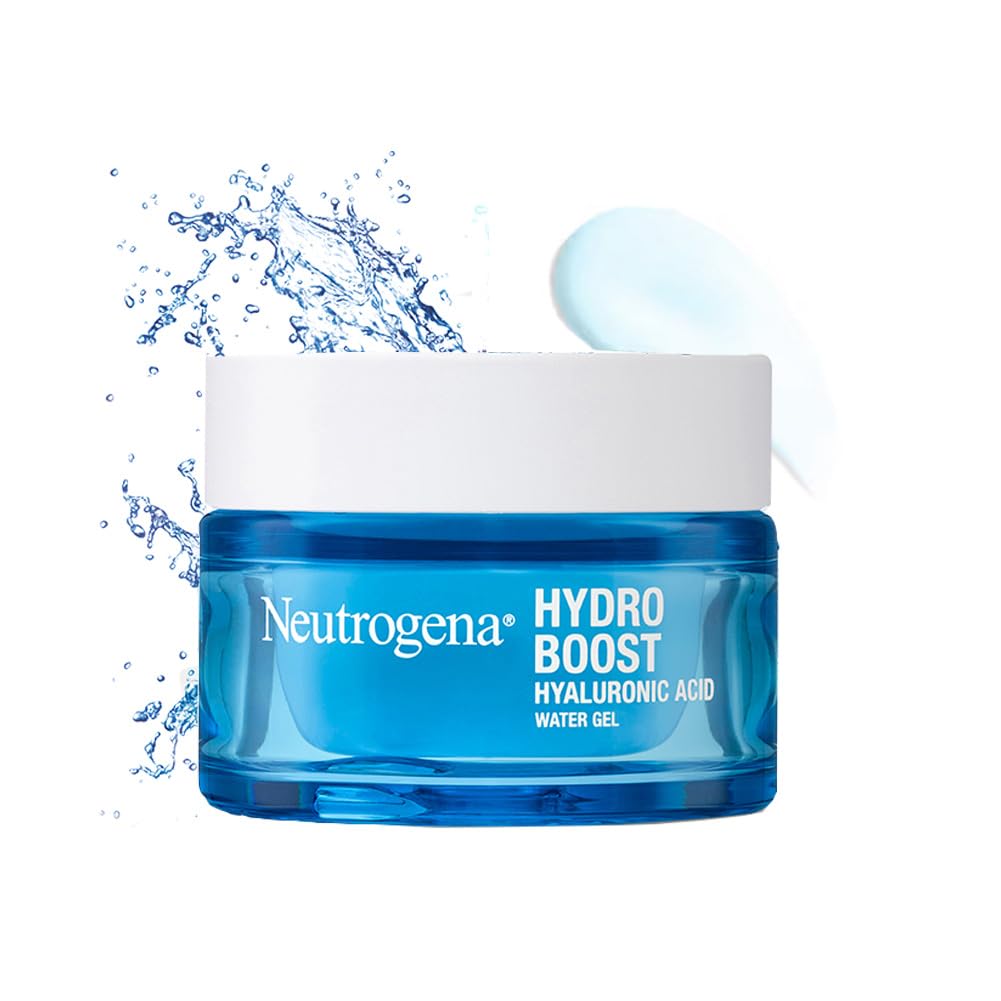 Neutrogena Hydro Boost Hyaluronic Acid Face Moisturizer 50ml | 24 hours long lasting Hydration | Oil free non sticky light water gel fast absorbing| Daily use | All Skin Types | For Men & Women 50g