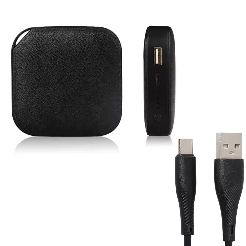 TexoVera Portable Power Bank, 10000 mAh, 18W Quick Charge, Compact, Black (Black)