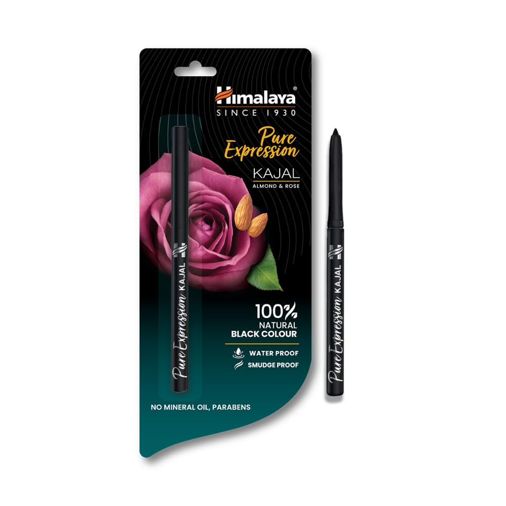 Himalaya Pure Expression Kajal Pencil Black, Matte Finish 0.30g