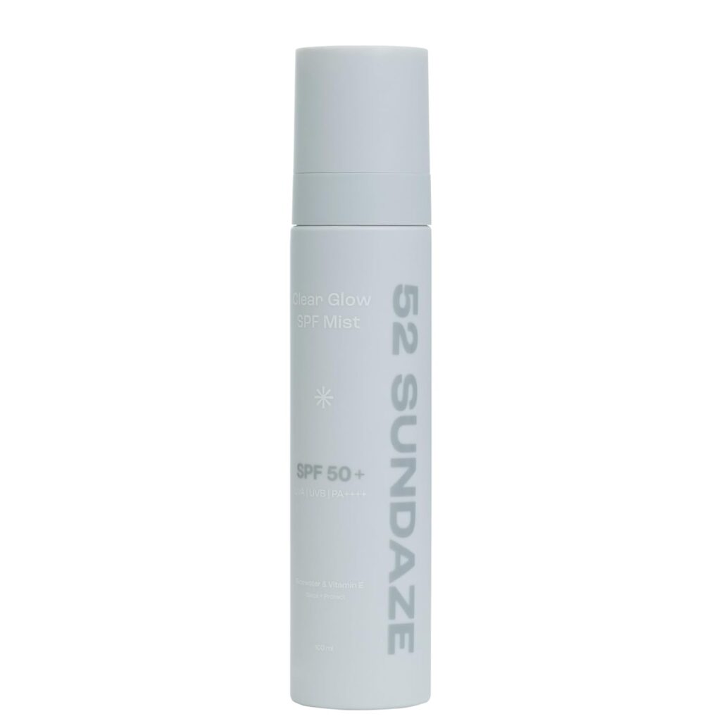 52 Sundaze Spf50 Rice Water Sunscreen Mist | Spf 50+ Pa++++ Sunscreen Spray | Invisible Sun Screen | Clear Glow Rice Sun Mist | Uva/B Broad Spectrum | Oily & Dry Skin| Men & Women | 100 Ml