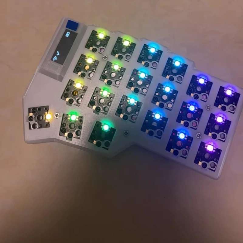 Lancemates Ergonomic Split RGB Gaming Keyboard with Bluetooth & Choc Switches - Customizable DIY Kit